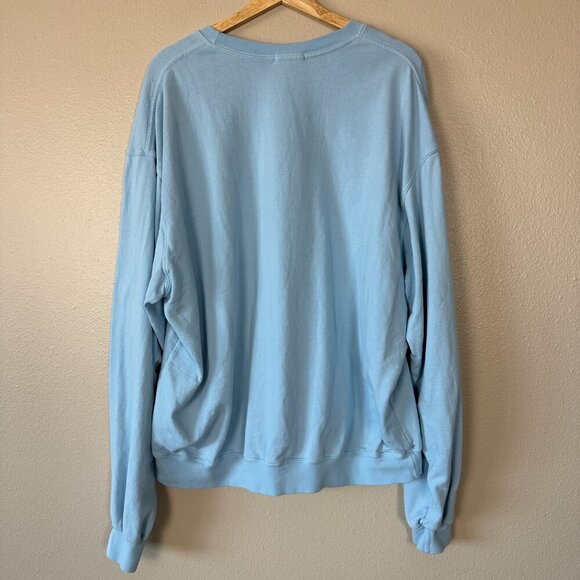 Good American Good Mama Boyfriend Sweatshirt Airy Blue Women's Plus Size 5X - Picture 4 of 4